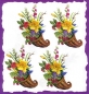 Preview: 10 Bögen je 17 x 37,5 cm - VLOEI-Dekormotiv 16 - Frühlingsblumen im Füllhorn