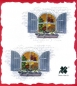 Preview: 10 Bögen je 17 x 37,5 cm - VLOEI-Dekormotiv 21 - Weihnachtsfenster