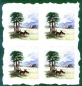 Preview: 10 Bögen je 17 x 37,5 cm - VLOEI-Dekormotiv 52 – Äsende Rehe