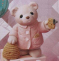 Preview: Teddy mit Bienenkorb – 15 cm hoch – Schrühware