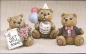 Preview: Festtags-Teddys im 3er-Set – je 8 cm hoch – Schrühware