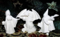 Preview: Mystik-Miniaturen im 3er-Set – bis 10 cm hoch – Zauberer – Drache – Zauberin – Schrühware