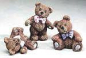 Preview: Teddies mit Schleife im 3er-Set - bis 10 cm - Schrühware
