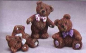 Preview: Teddies mit Schleife im 3er-Set - bis 10 cm - Schrühware