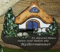 Preview: Töpfer-Türschild – Heidehaus - groß – 21 x 19 cm – dunkelbraun – aufwändiges Relief – Handarbeit