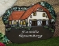Preview: Töpfer-Türschild – Bauernhaus II – 21 x 16 cm – Reliefbild – sehr aufwändige Handarbeit