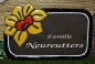 Preview: Töpfer-Türschild – Rechteck mit Blume – 19,5 x 12,5 cm – Reliefbild – sehr aufwändige Handarbeit – DISC