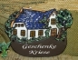 Preview: Töpfer-Türschild – Haus mit blauem Dach – 21 x 16,5 cm – sehr aufwändige Handarbeit – DISC