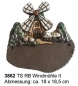 Preview: Töpfer-Türschild – Windmühle II mit Schafen – 18 x 18,5 cm - Reliefbild – tolle, sehr aufwändige Handarbeit