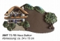 Preview: Töpfer-Türschild – Haus mit Balkon – 24 x 13 cm – Reliefbild – tolle, sehr aufwändige Handarbeit