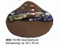 Preview: Töpfer-Türschild – Insel mit Leuchtturm und Seehund – 20 x 16 cm – Reliefbild – sehr aufwändige Handarbeit