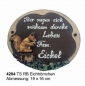 Preview: Töpfer-Türschild – Eichhörnchen – 19 x 16 cm – Reliefbild – aufwändige Handarbeit