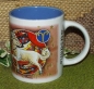 Preview: Kaffeebecher mit Namen - innen hellblau - Sternzeichenmotiv Widder