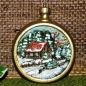 Preview: Baumschmuck – Ornamente im 2er-Set – unterschiedliche Winterszenen – je 10 cm - Schrühware