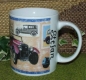 Preview: Keramik-Tasse - Becher mit Wunschname – 1 Rundum-Motiv – Autos