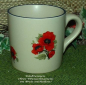 Preview: Keramik-Tasse  - Becher mit Wunschname – Motiv: 2 x Klatschmohn / Blumen