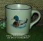 Preview: Keramik-Tasse - Becher mit Wunschname – Motiv: 2 x Stockente 50 mm