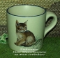 Preview: Keramik-Tasse  - Becher mit Wunschname – Motiv: 1 x Katze