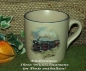 Preview: Keramik-Tasse - Becher mit Wunschname – Motiv: 1 x Lokomotive