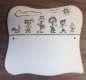 Preview: Familien-Türschild - 21 x 19 cm - Strichmännchen - Eltern - 3 Kinder