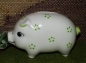 Preview: Sparschwein - klein - mit Metallschloss und Schlüssel - 10 x 8 cm – Schrühware