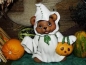 Preview: Halloween-Teddy – Geisterbär-Junge - 22 cm hoch - Schrühware