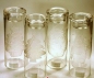 Preview: Teelicht-Leuchter aus Glas mit Weihnachtsmotiv