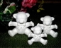 Preview: Teddys im 3er-Set – bis 5 cm hoch – Schrühware