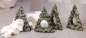 Preview: Tannenbaum-Serviettenringe im 4er-Set  – je 8,5 cm hoch - Schrühware