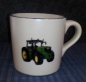 Preview: Keramik-Tasse  - Becher mit Wunschtext – Motiv: 2 x Trecker – John Deere