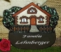 Preview: Töpfer-Türschild – Bayernhaus III – 19,5 x 17,5 cm – Reliefbild – schöne aufwändige Handarbeit