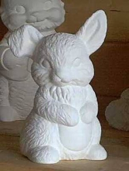 Knickohr-Hase - Knickohr rechts - 21 cm hoch - Schrühware