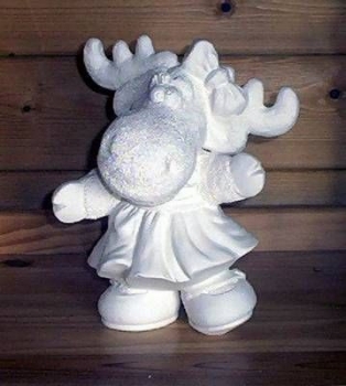 Elchmädchen Minnie – 22,5 cm hoch – Schrühware