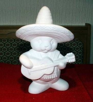 Mexican Boy Bear – Mexico-Teddy – 18 cm hoch – Schrühware