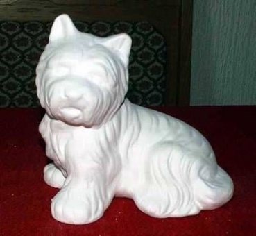 Westi – 19 x 19 cm - Schrühware - Sonderangebot