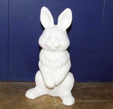 Hase stehend - 21 cm hoch - Schrühware
