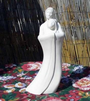 Indianer - Liebespaar - Serenen - 27,5 cm hoch - Schrühware