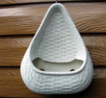 Großes Wandkörbchen - Schrühware - 30 cm hoch