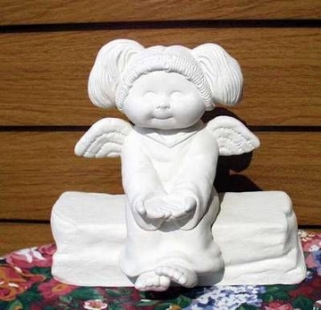 Antonia - Engelmädchen für  Regal - 22 cm hoch - Schrühware