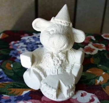 Feiertags-Kuh – Gebutstag – 7,5 cm hoch - Schrühware