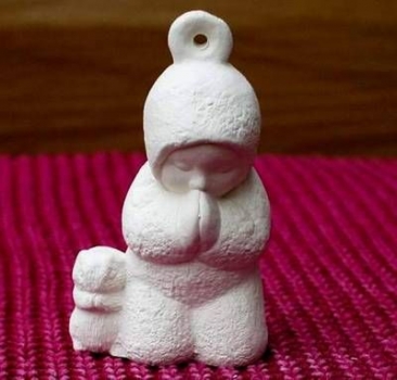 ALBERTAS-​Gießform – neu – Schneebabies – betend und liegend im 2er-​Set – bis 7,5 cm hoch - Sonderangebot