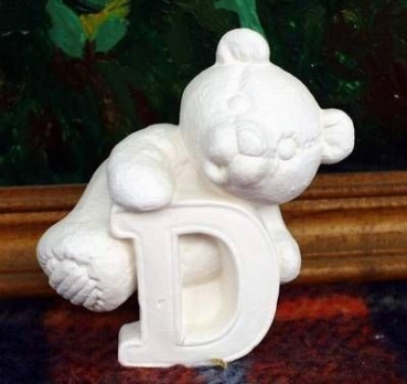 Buchstabenteddy - D - Schrühware