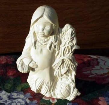 Preview: Indianerkinder im 2er-​Set – Mai und Juni – bis 12,5 cm hoch – Schrühware