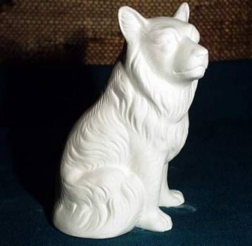 Sitzender Schäferhund – Schrühware