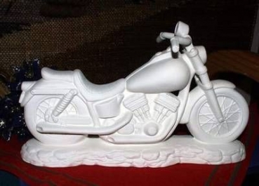 Motorrad – groß - 34 cm lang – Schrühware