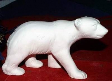 Eisbär - 14 cm lang - Schrühware