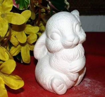 Hase - Klopfer Nr. 2 - 8,8 cm hoch - Schrühware