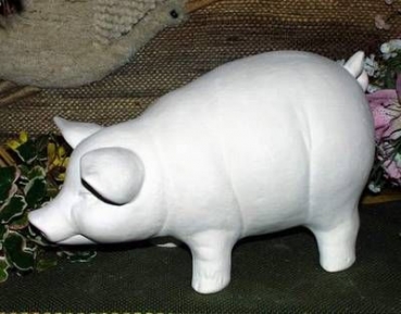 Großes stehendes Schwein – 35 cm lang - Schrühware