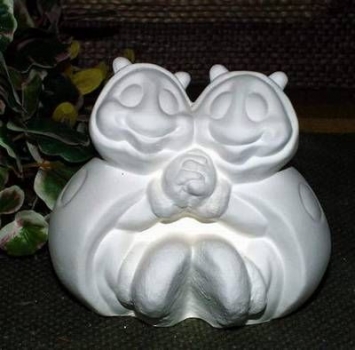 Marienkäfer-Paar – 10 cm hoch - Schrühware