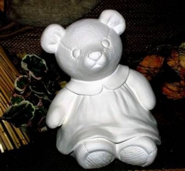 Teddy-Mädchen im Kleid - 20 cm hoch - Schrühware
